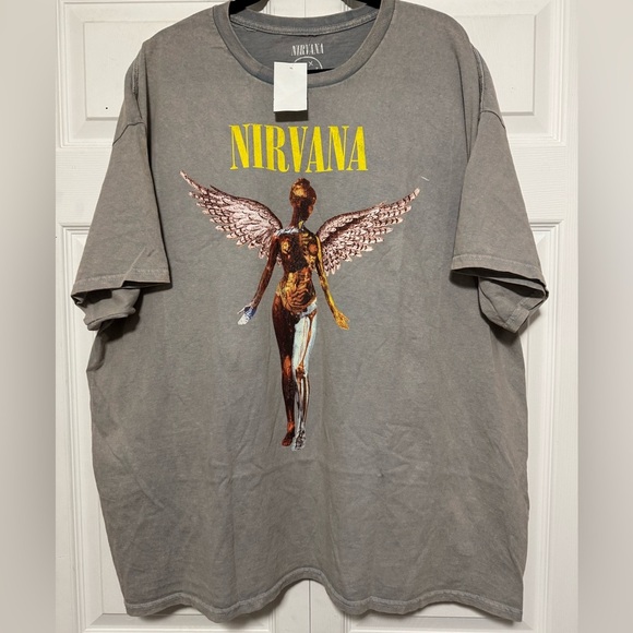 Nirvana Men’s Gray In Utero Graphic T-Shirt Sz 2XL Vintage Reprint - Picture 1 of 6